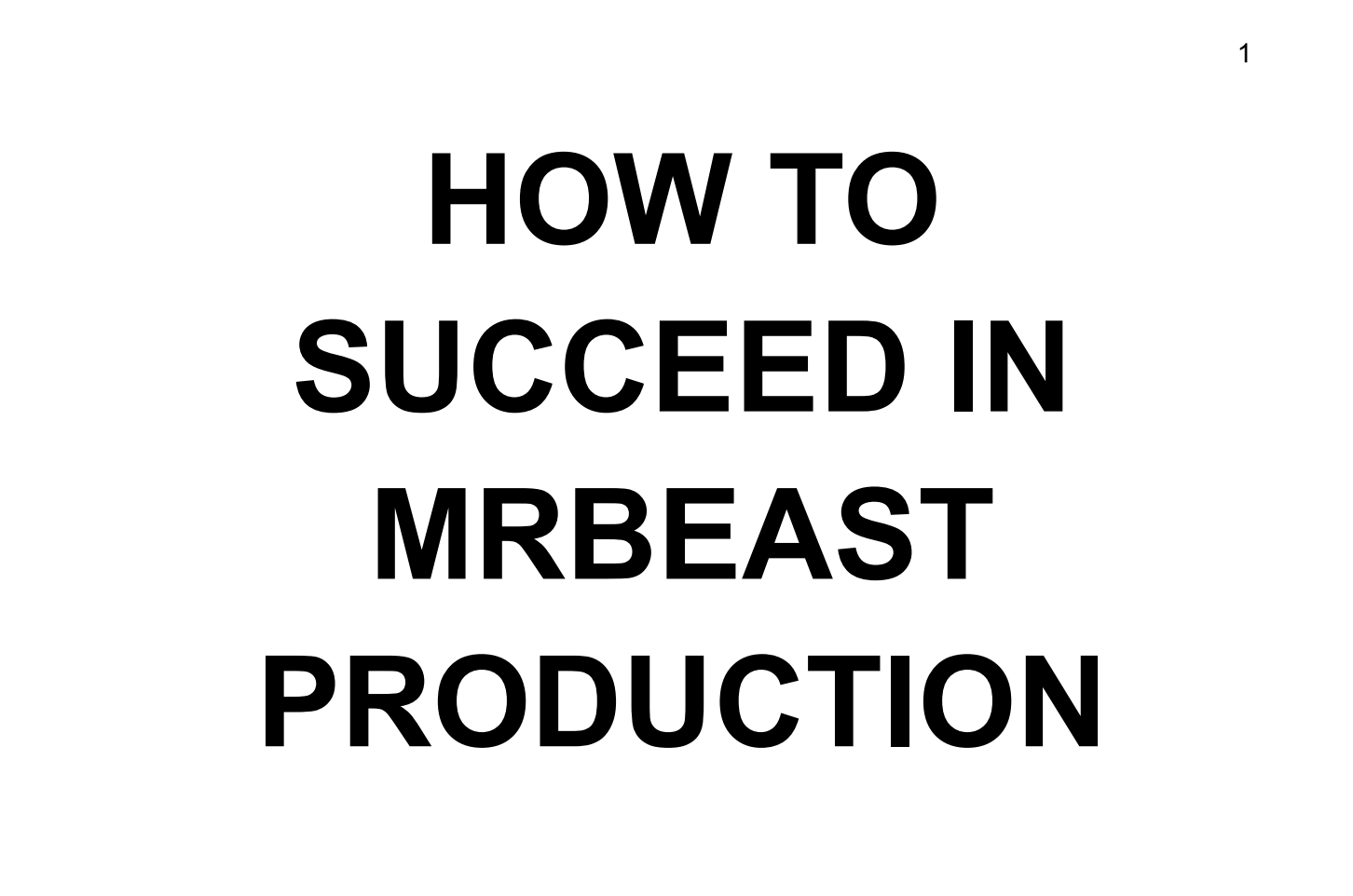 미스터 비스트 전자책 pdf 다운로드 (How to succeed in mr beast production)